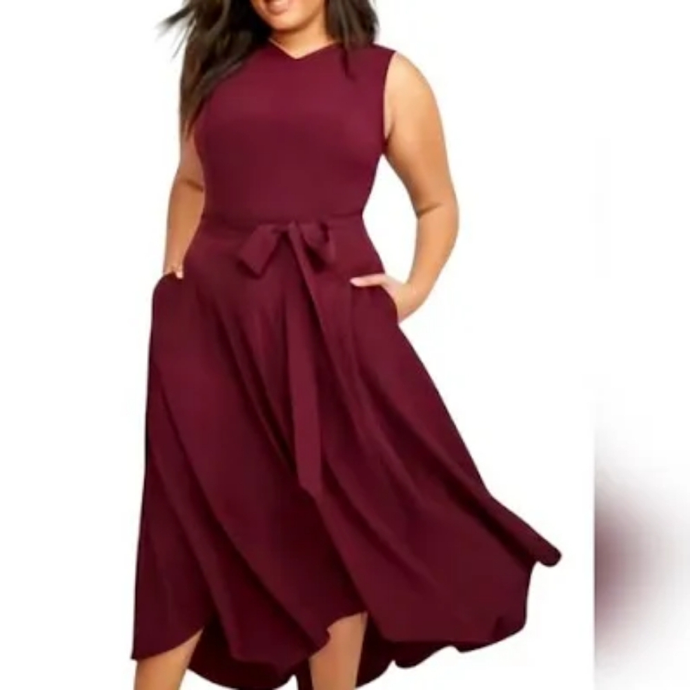 Lena Dress With Tie Belt